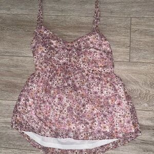 Open back tie tank top